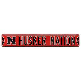 Authentic Street Signs - Nebraska Huskers 6'' x 36'' Steel Street Sign - Multicolor