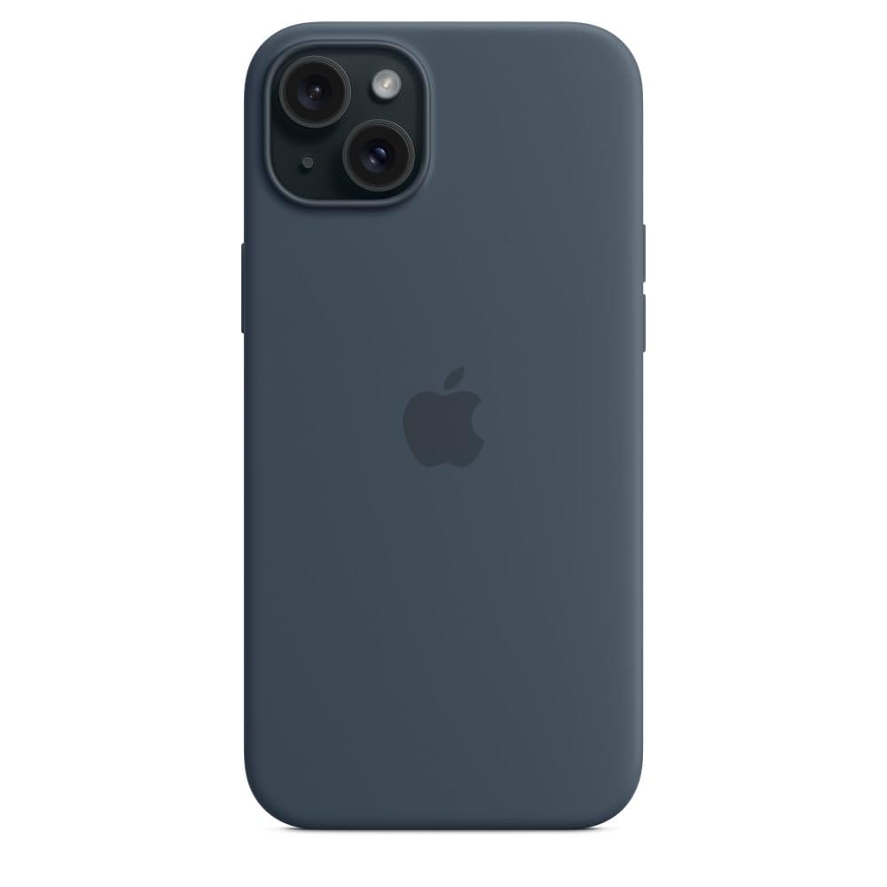 Apple - iPhone 15 Plus Silicone Case with MagSafe - Storm Blue - Strom Blue