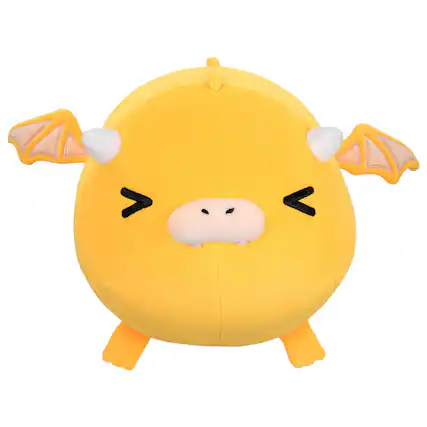 Front. Toynk - MochiOshis 12-Inch Character Plush Toy Animal Yellow Dragon | Fumiho Firoshi - Orange.