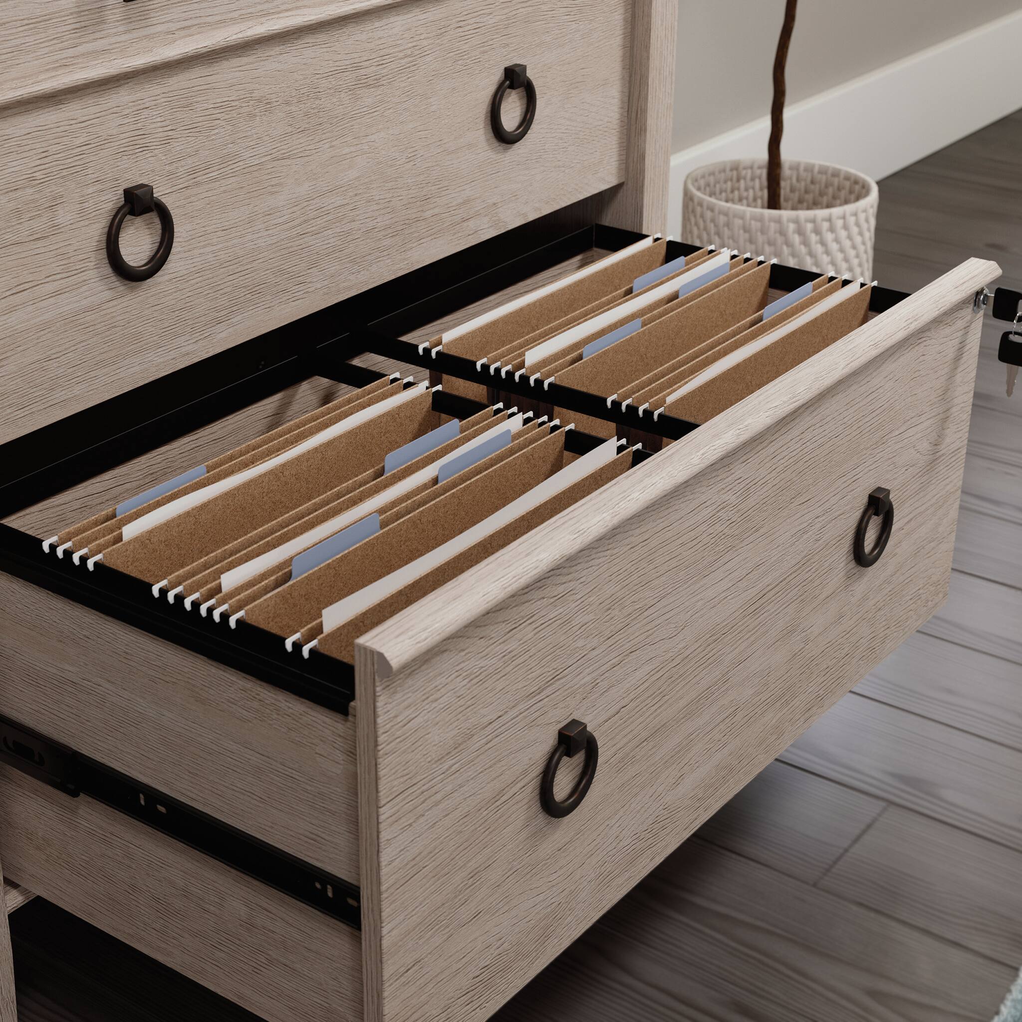 Angle. APRILSOUL - Lateral File Brown finish.