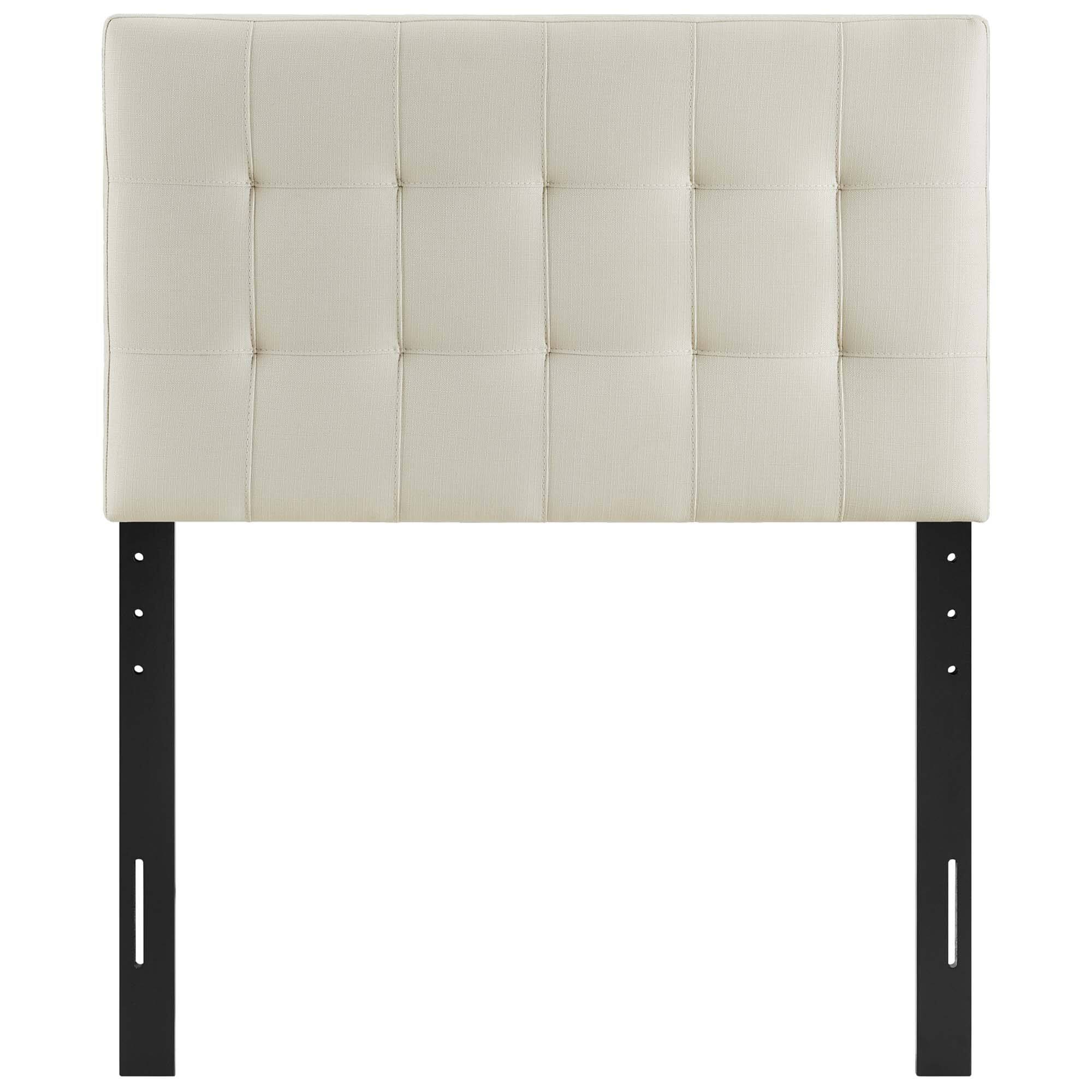 Alt View 1. Modway - Lily Upholstered Fabric Twin Headboard by Modway - White.