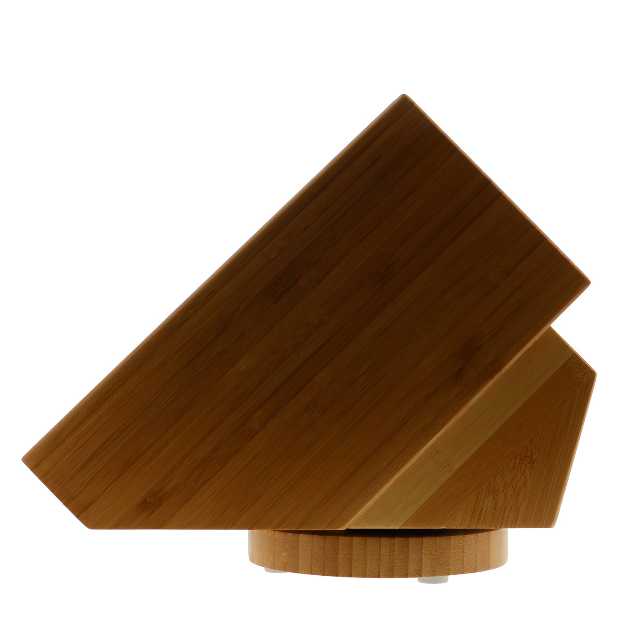 Alt View 3. ZWILLING - ZWILLING 26-slot Bamboo Swivel Knife Block - Bamboo.