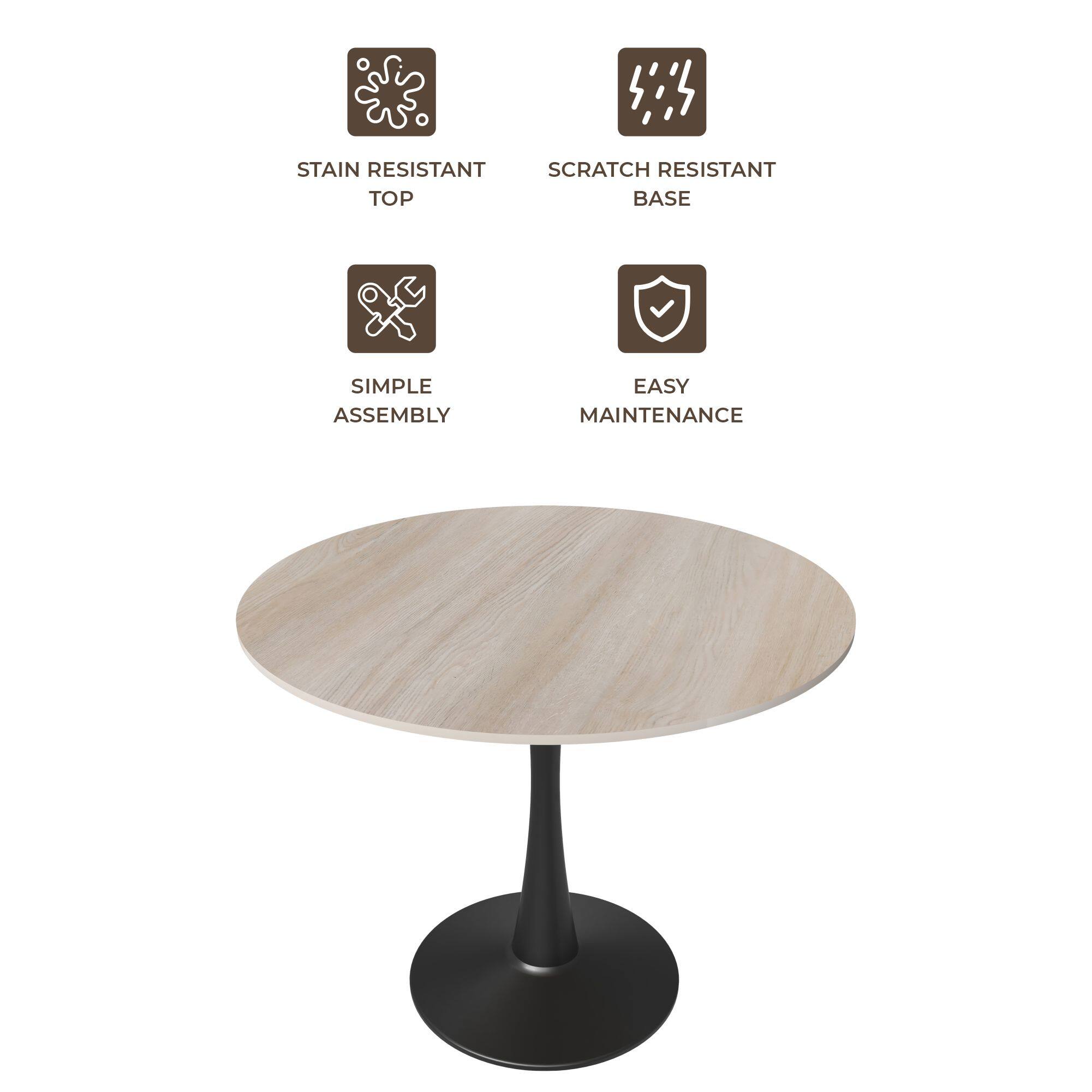STAIN RESISTANT TOP  
SCRATCH RESISTANT BASE  
SIMPLE ASSEMBLY  
EASY MAINTENANCE