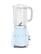 Front. SMEG - SMEG BLF01 Countertop 4-Speed Blender, 48 oz - Pastel Blue.