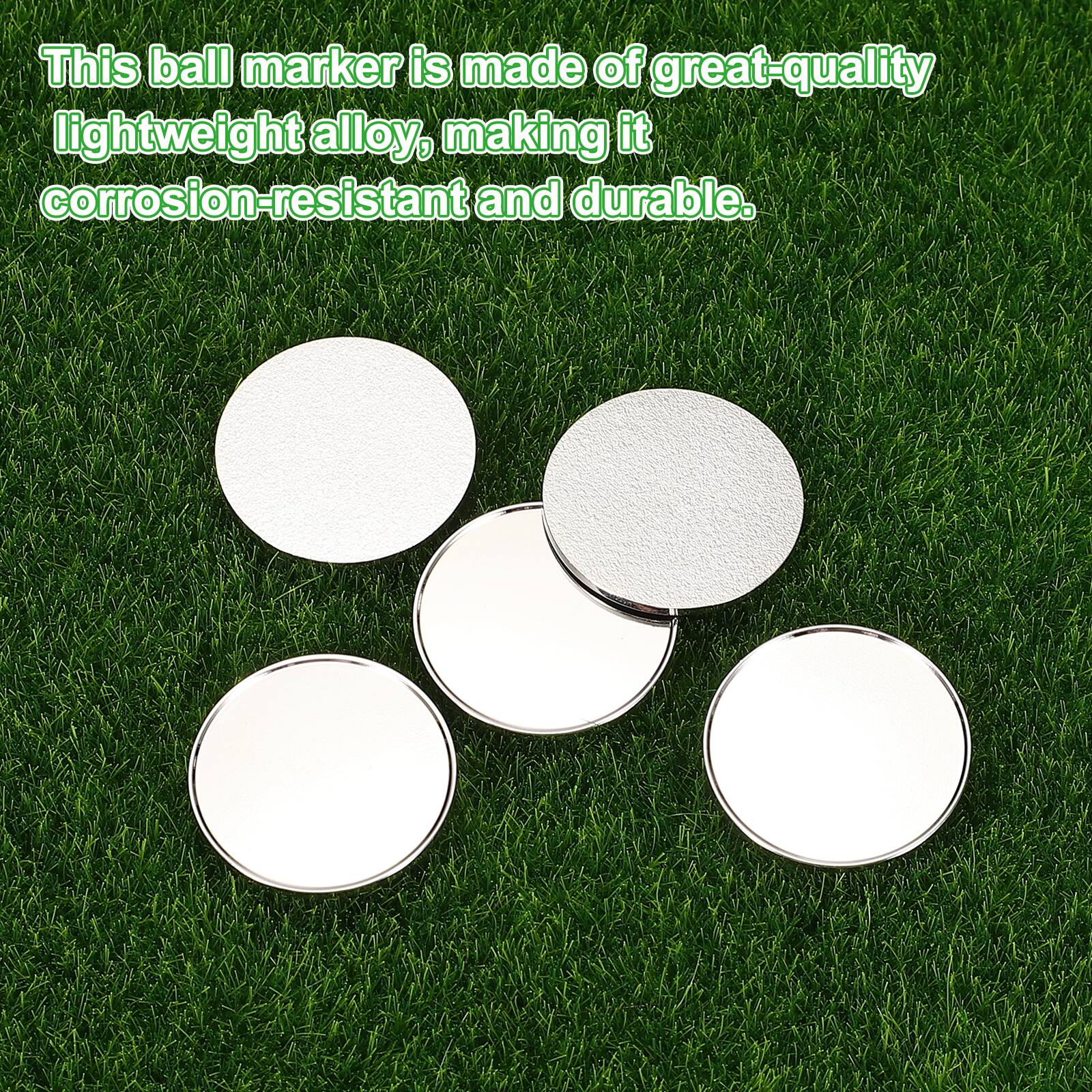 This ball marker is made of great-quality lightweight alloy, making it corrosion-resistant and durable.