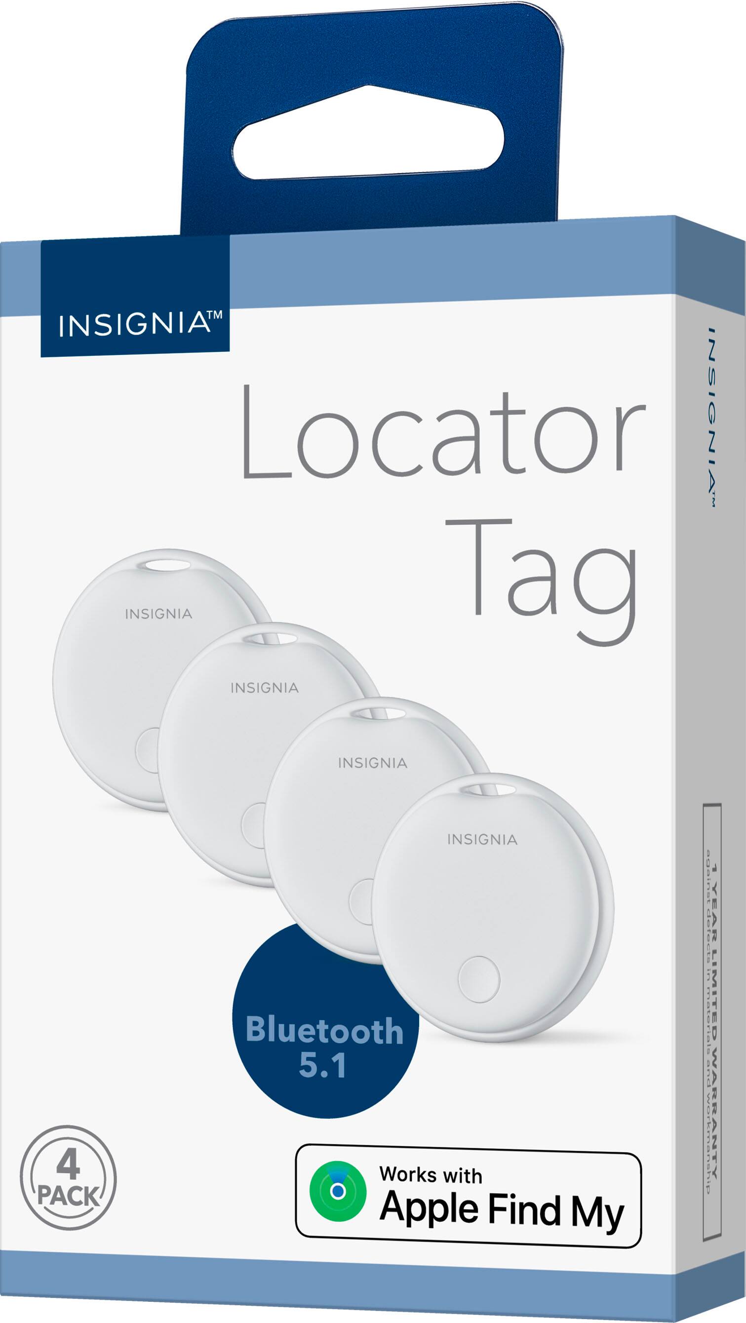 INSIGNIA™  
Locator Tag  

Bluetooth 5.1  

Works with Apple Find My  

4 PACK