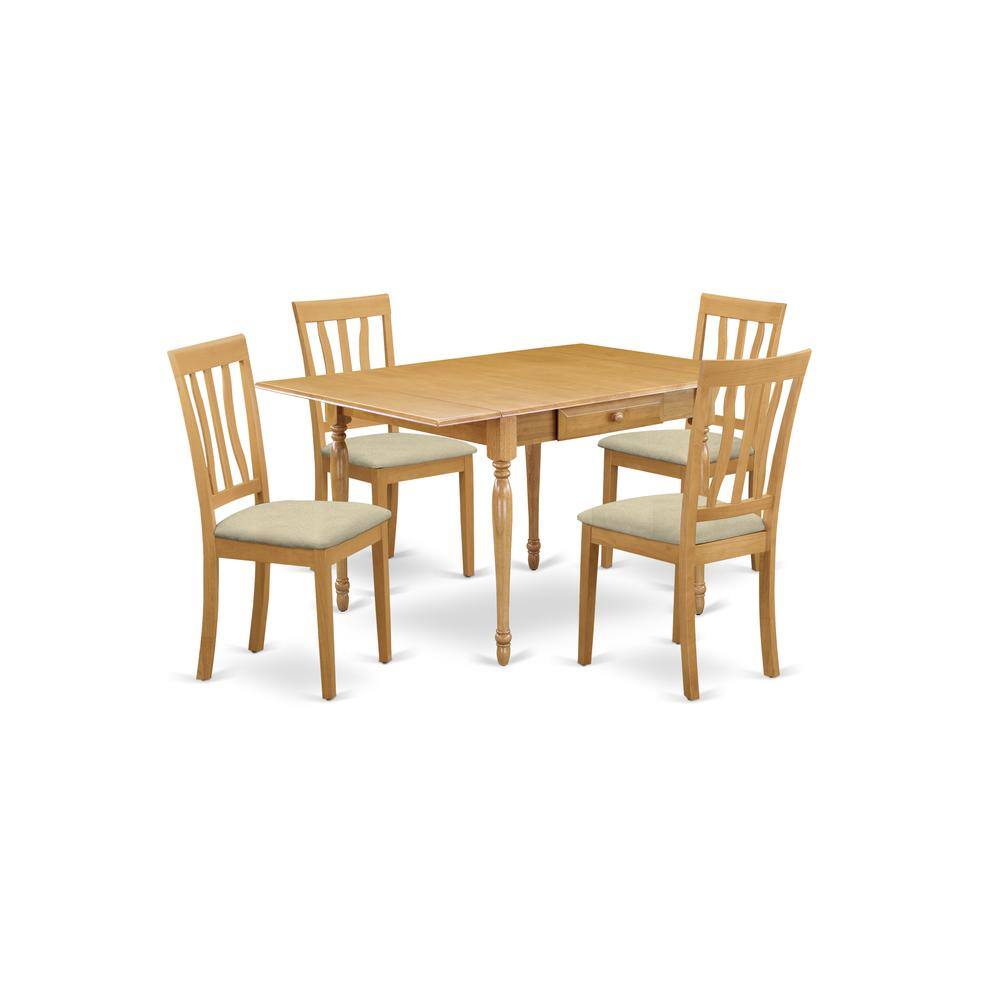 Left. East West Furniture - Dining Room Set Oak - Brown.