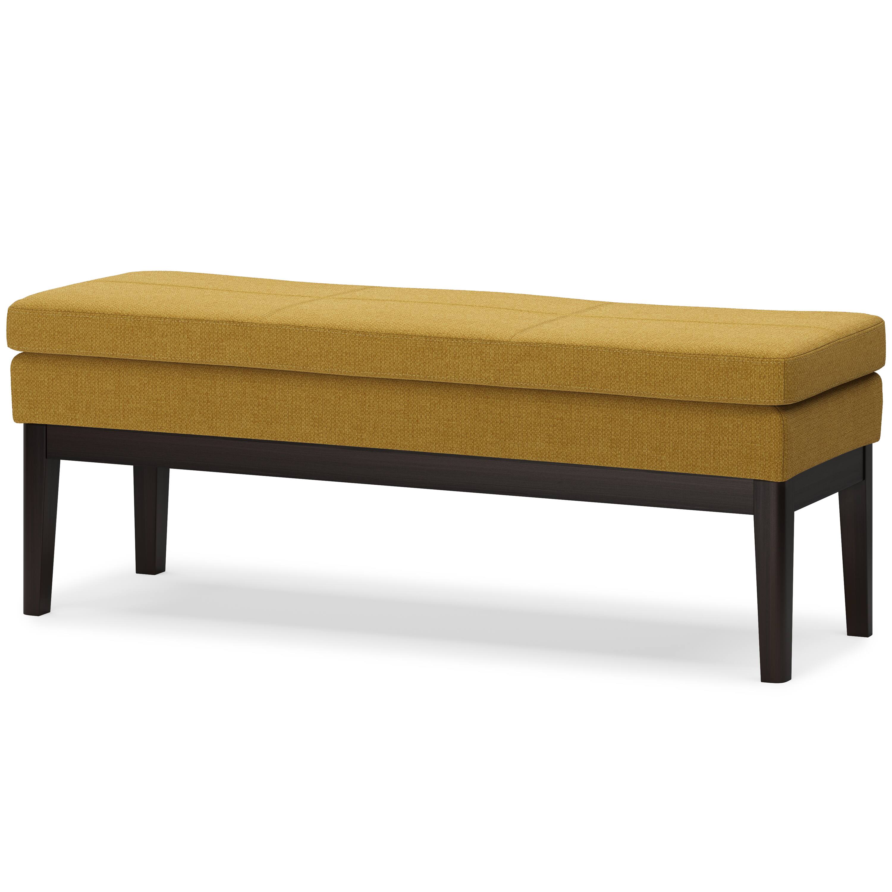 Angle. Simpli Home - Carlson Ottoman Bench - Marigold.