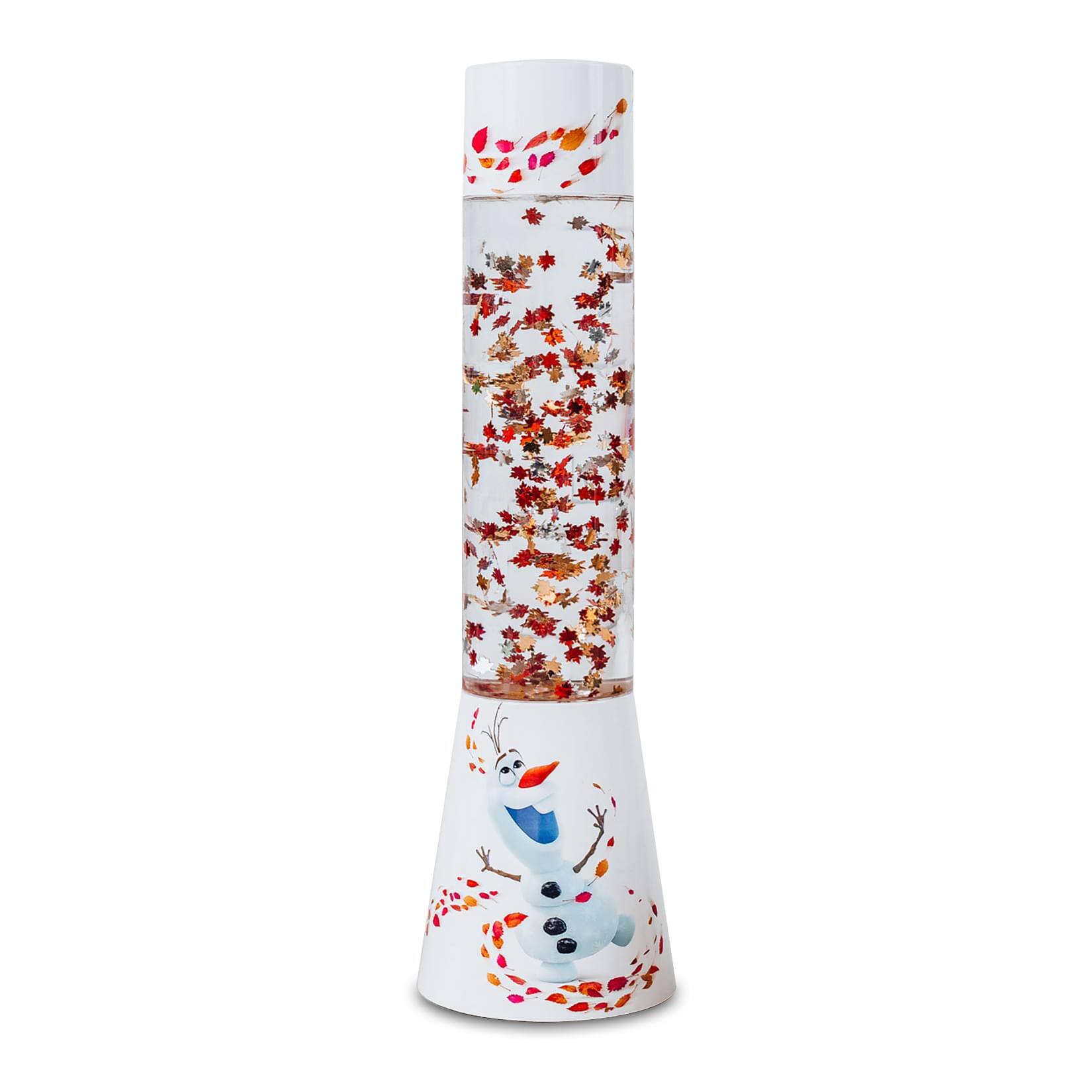 Front. Ukonic - Disney Frozen 2 Olaf Glitter Motion Lamp | 12 Inches Tall - White.