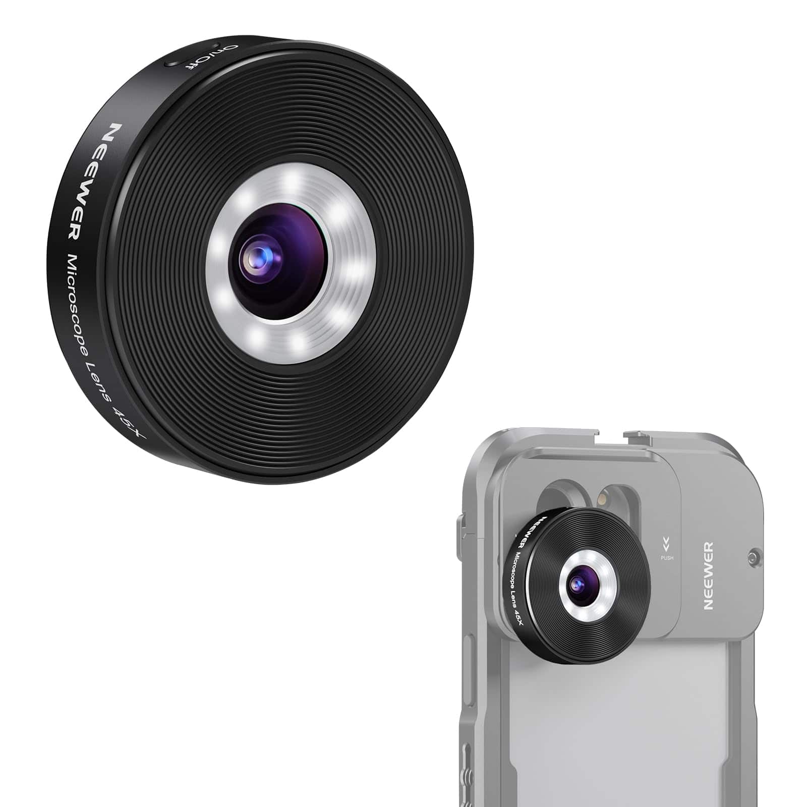 Neewer - 18mm 0.5X Wide Angle Lens for 17mm Phone Cage, 100° FOV, HD Glass, LS-32