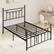 Alt View 1. Costway - Full Size Metal Bed Frame with Headboard Under-bed Storage Mattress Foundation - Black.