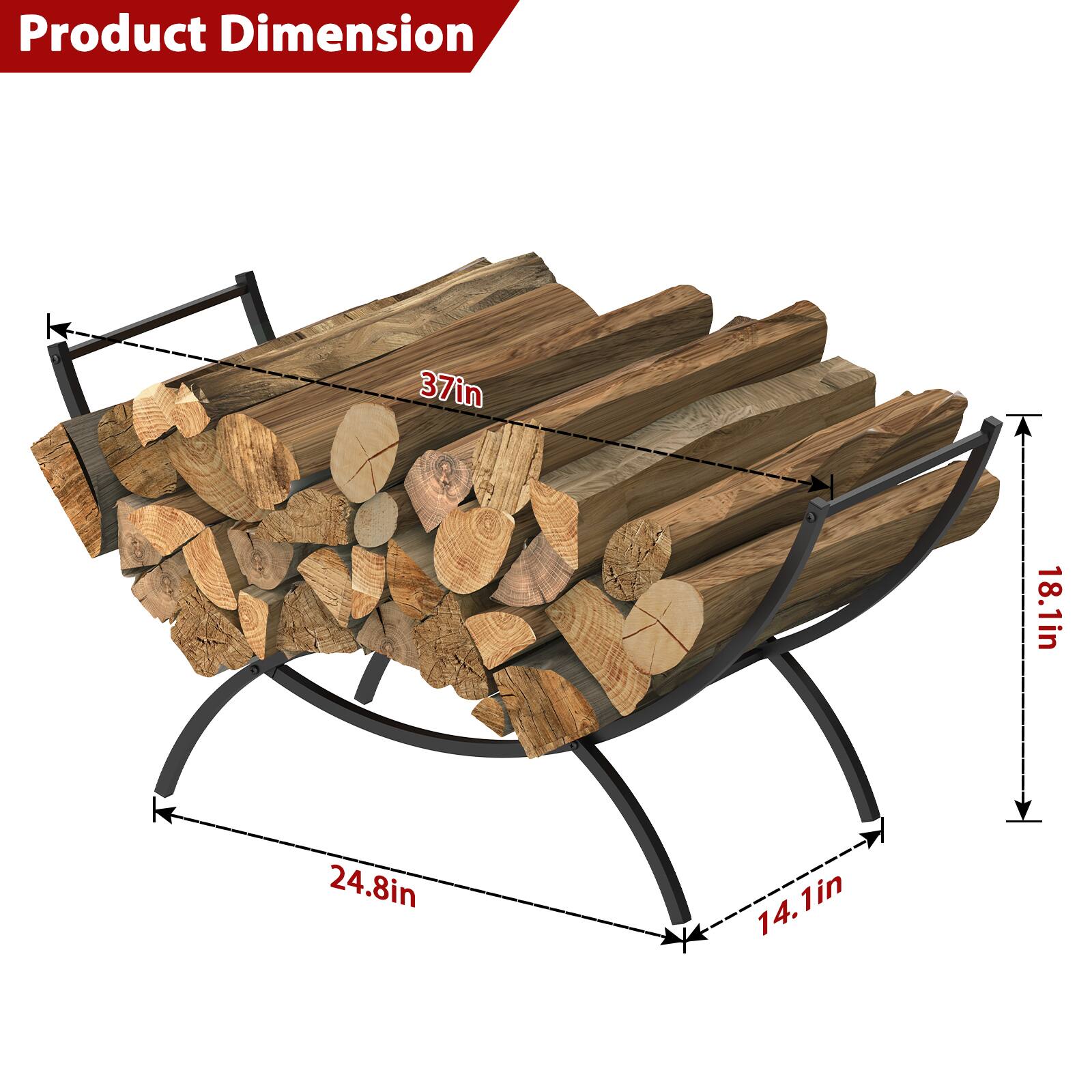 Product Dimension: 37in x 18.1in x 24.8in x 14.1in x 1in