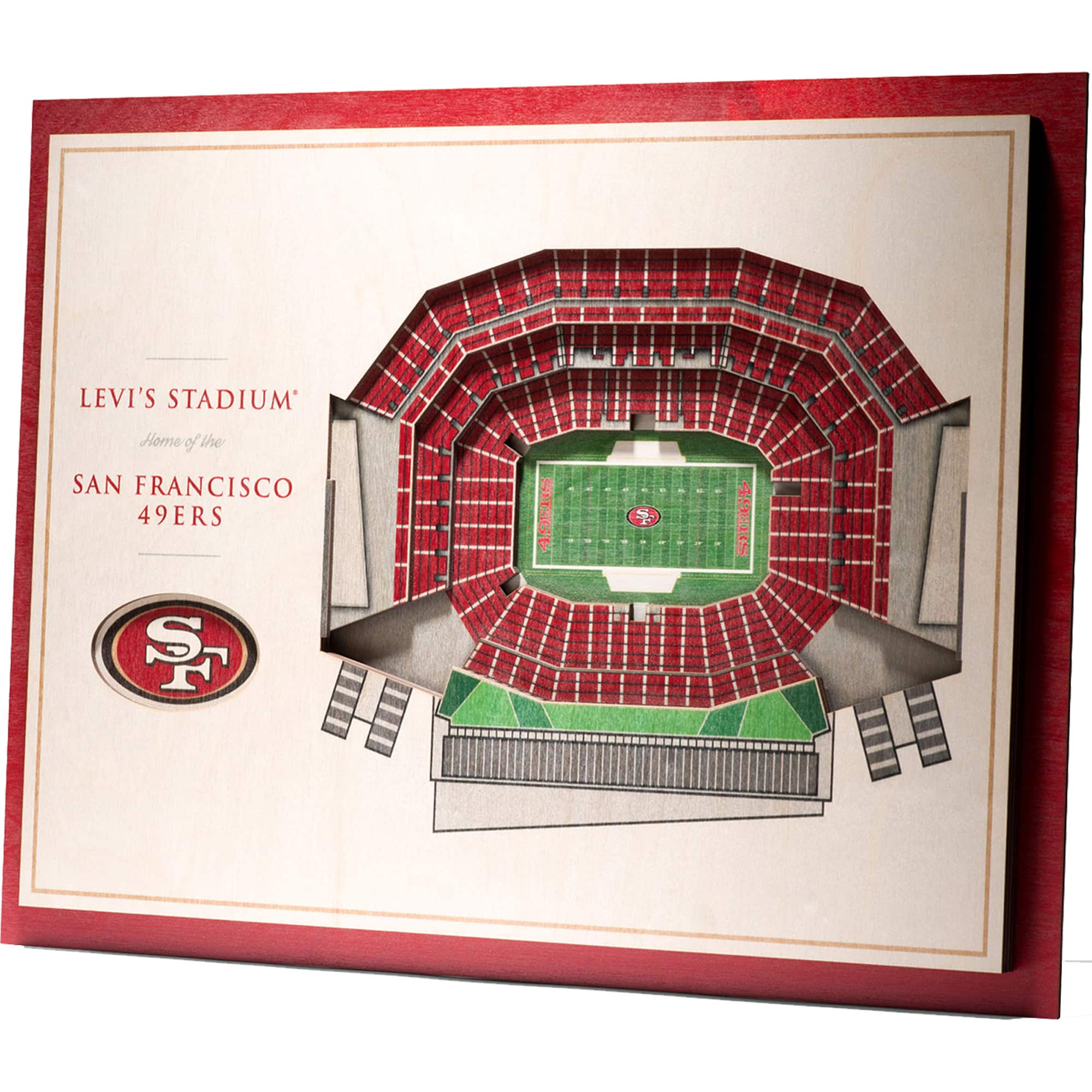 YouTheFan - San Francisco 49ers 17'' x 13'' 5-Layer StadiumViews 3D Wall Art - Brown price history on PriceWatchPro
