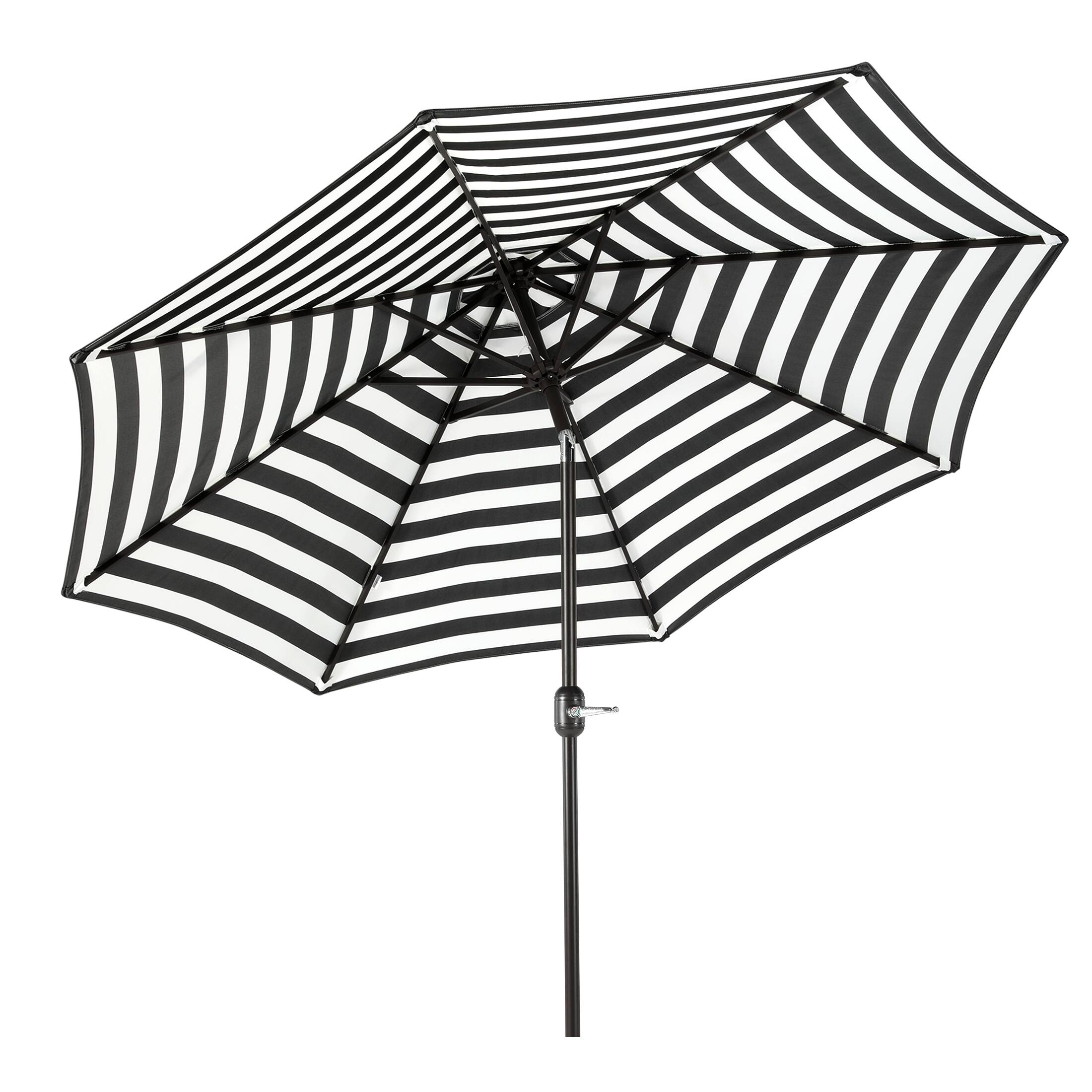 Back. WestinTrends - WestinTrends Paolo 9 ft. Patio Table Umbrella with tilt and crank features - Black/White.