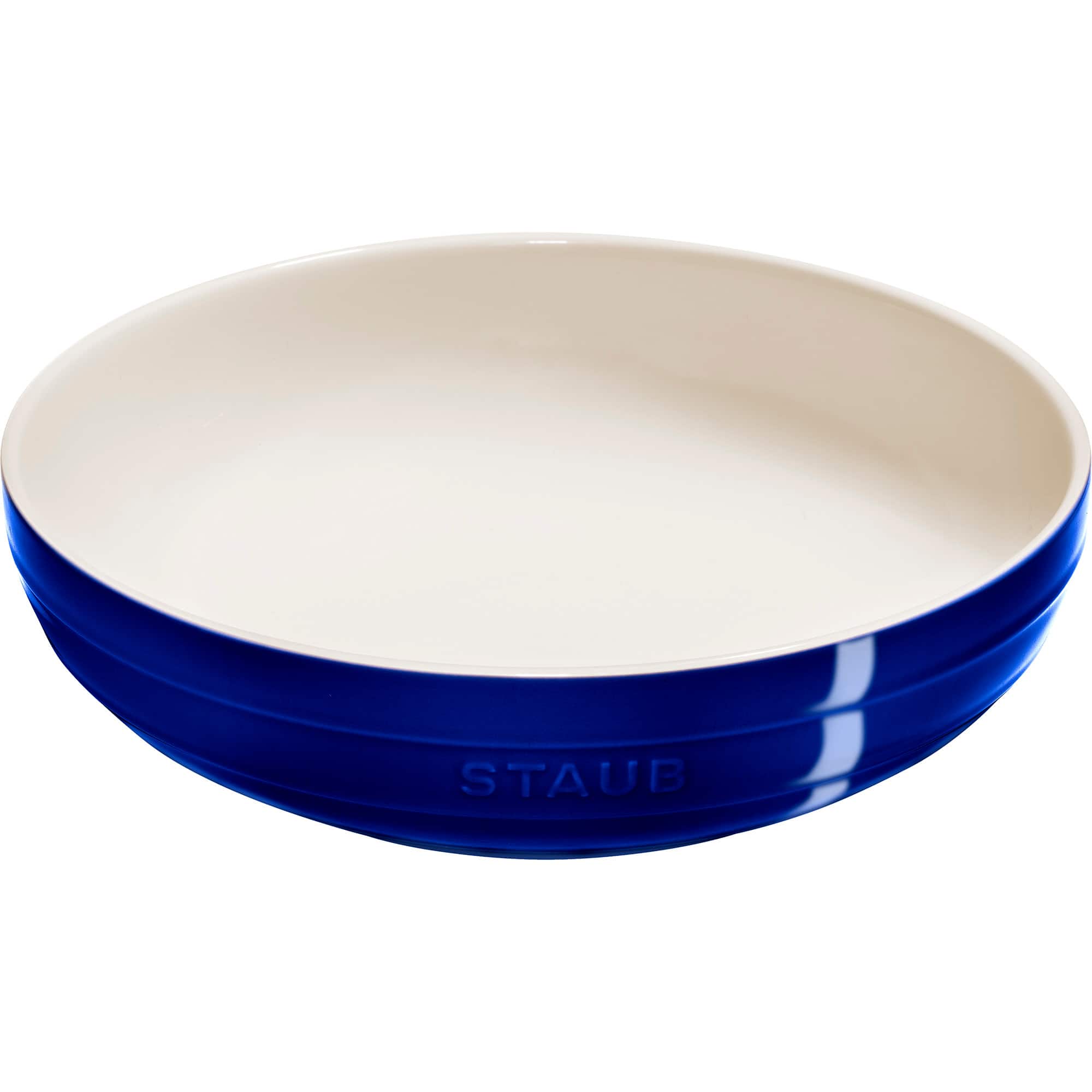 Staub - Ceramic 11.5-inch Shallow Serving Bowl - Dark Blue