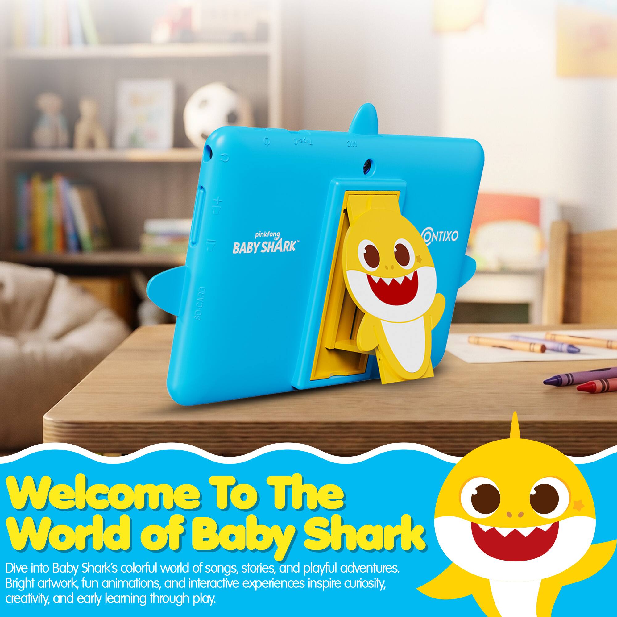 1 pinkfong 7 BABY SHARK ONTIXO 1D SOCARD

Welcome To The World of Baby Shark

Dive into Baby Shark's colorful world of songs, stories, and playful adventures. Bright artwork, fun animations, and interactive experiences inspire curiosity, creativity, and early learning through play.