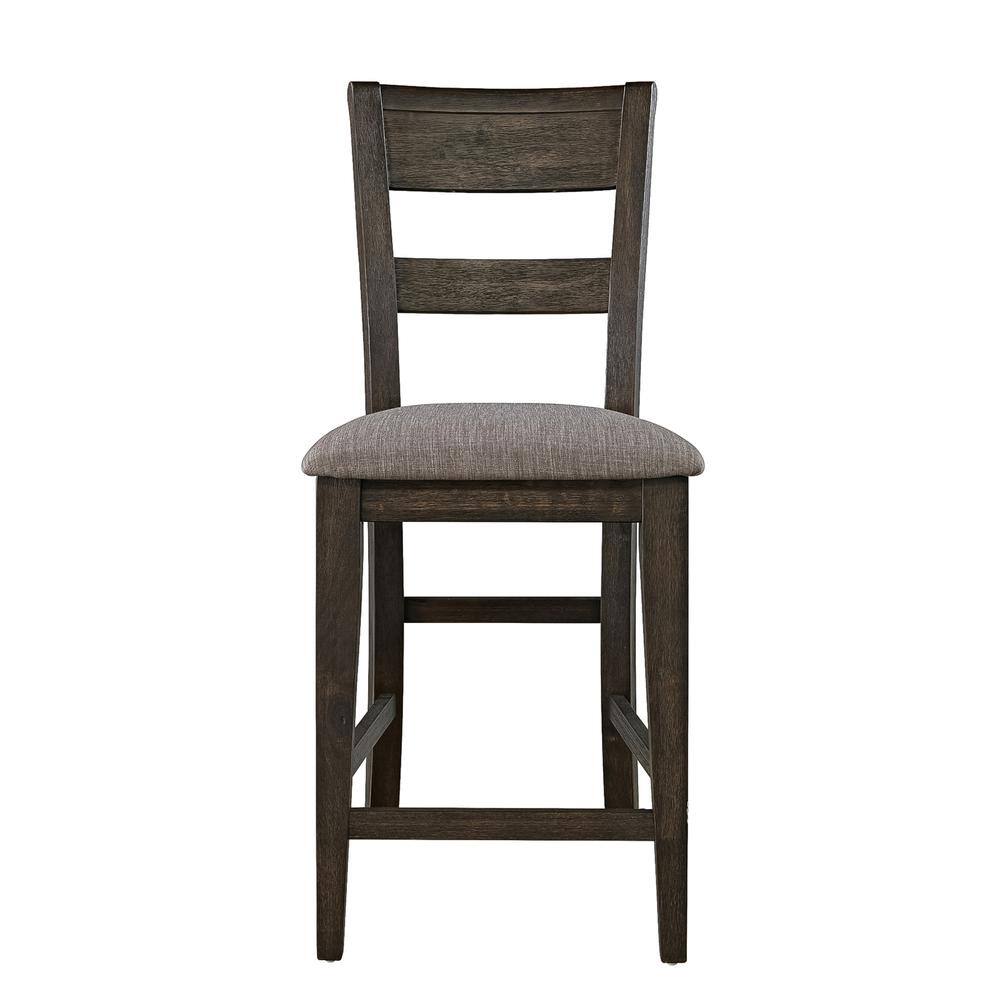 Left. Liberty Furniture Industries - Double Bridge Splat Back Counter Chair (RTA)-Set of 2 in Dark Chestnut - Brown.