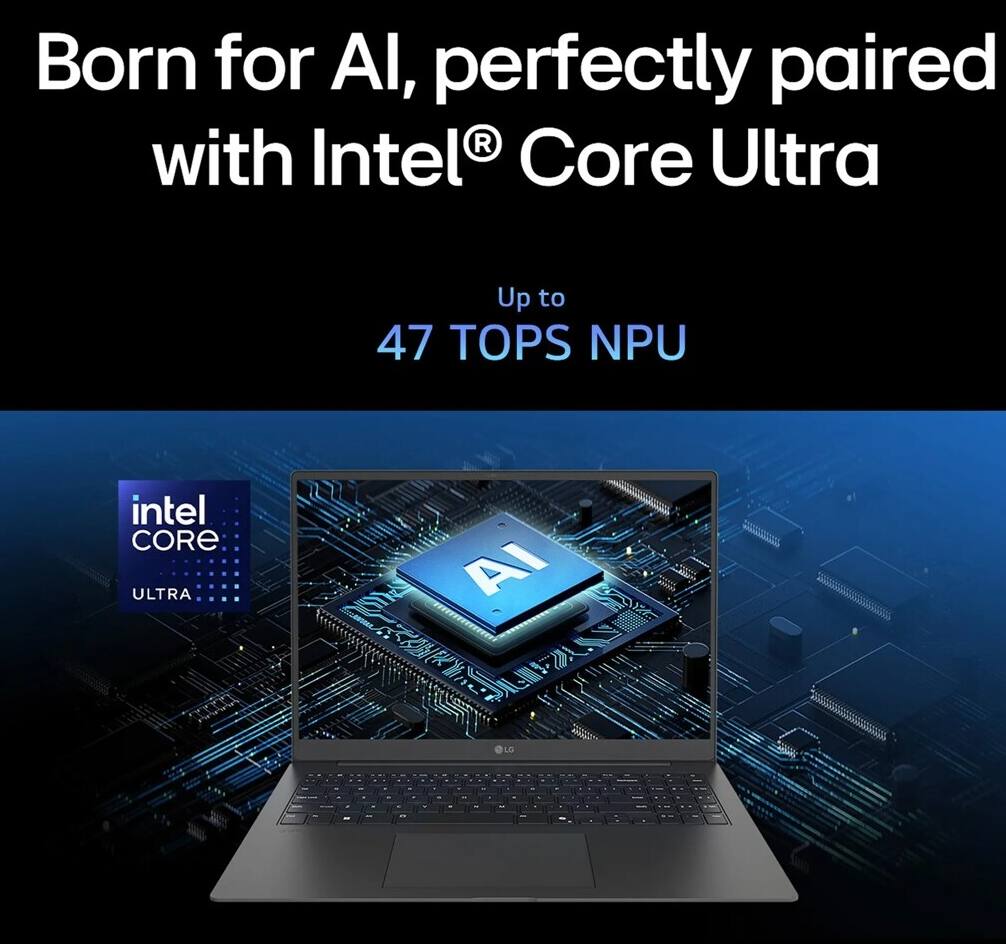 Born for AI, perfectly paired with Intel® Core Ultra

Up to 47 TOPS NPU

intel CORE ULTRA