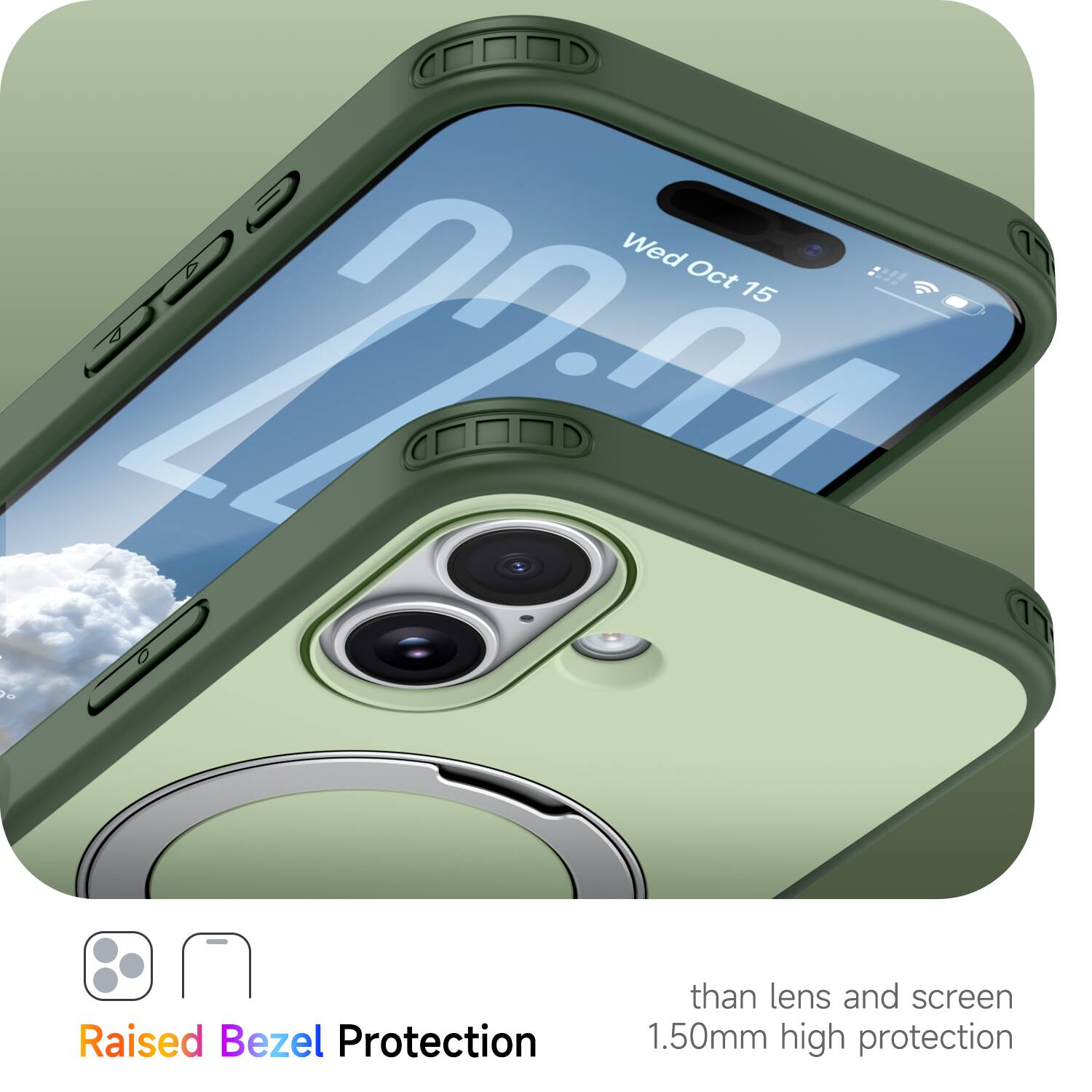Wed 00 Oct 15 p 17 o Raised Bezel Protection than lens and screen 1.50mm high protection