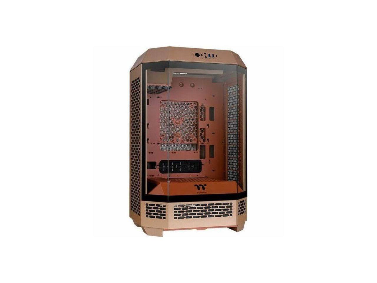 Alt View 7. Thermaltake - Thermaltake Tower 300 Gravel Sand Micro-ATX Case, 2x140mm Fan, 420mm Radiator Support, Optional Stand Kit - Gravel Sand.