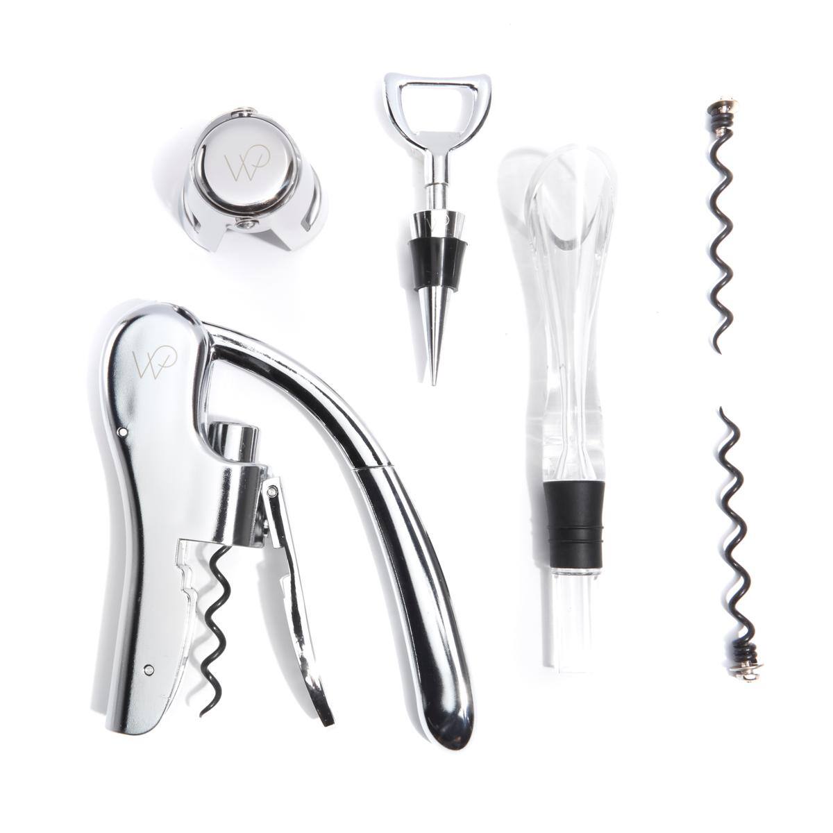 Alt View 1. Wolfgang Puck - Wolfgang Puck 6-piece Wine Tool Set - Silver.
