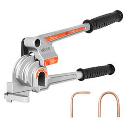 VEVOR - Pipe Tube Bender, 1/4", 3/8", 1/2" OD, 3 in 1 Manual Level Tube Bender, 180° Copper Aluminum Pipes Bending Tool - Silver;Orange;Black