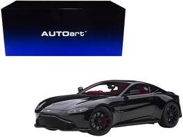 2019 Aston Martin Vantage RHD (Right Hand Drive) 1/18 Model Car by Autoart - Jet Black With Red Interior