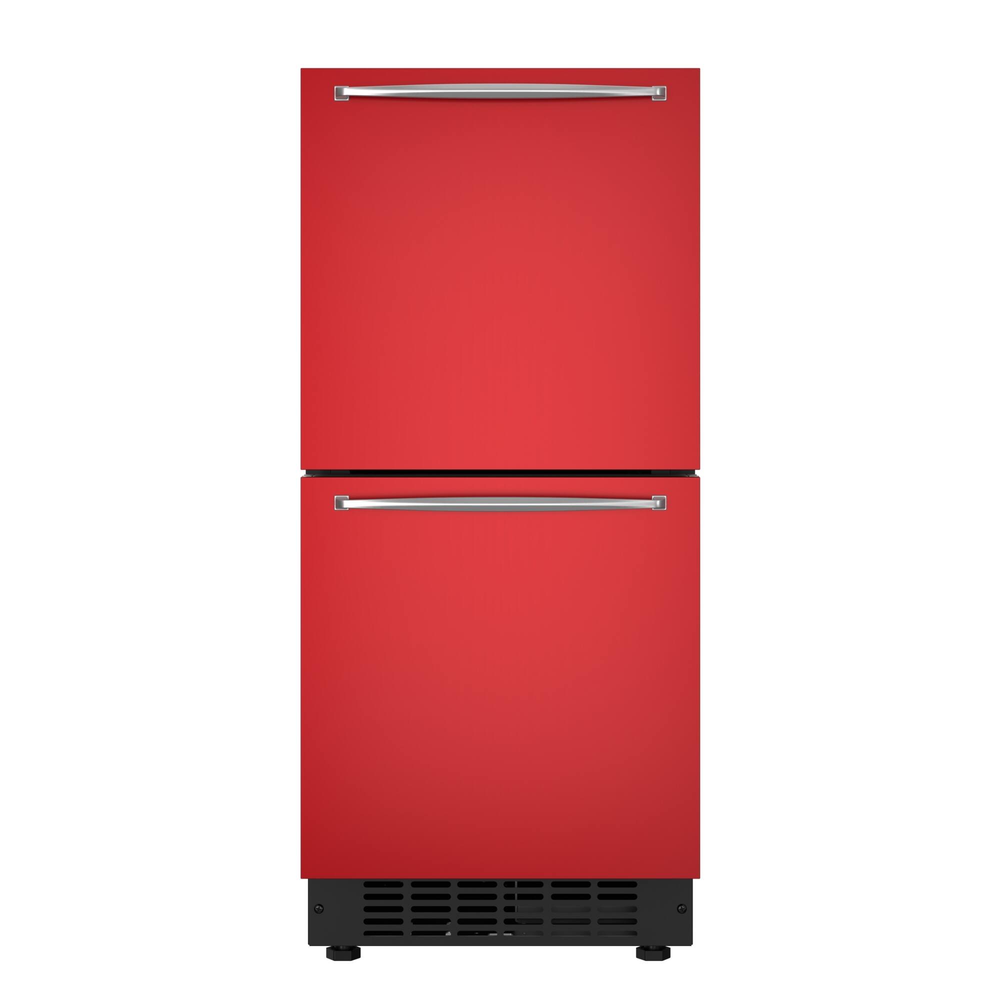 Angle. Koolmore - 15 in. Panel Ready Built-in Double Refrigerator, Frost-Free Undercounter Fridge with Digital Temperature Control - Black.