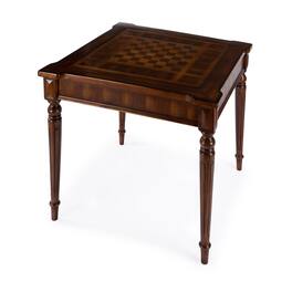 Butler Specialty - Vincent 36 in. W Square Wood Multi-Game Card Table with Reversible Top - Medium Brown