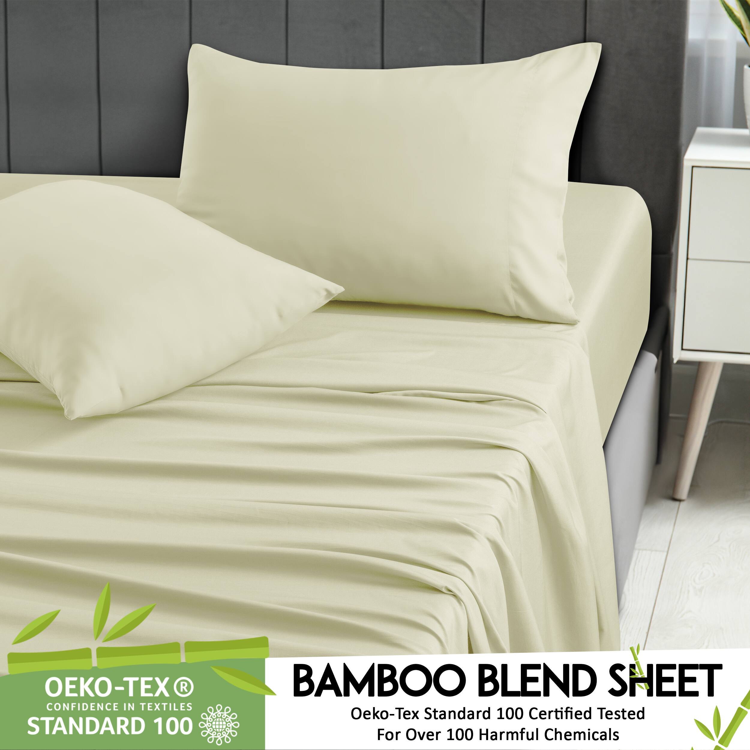 -TEX R CONFIDENCE IN TEXTILES STANDARD 100 BAMBOO BLEND SHEET Oeko-Tex Standard 100 Certified Tested For Over 100 Harmful Chemicals