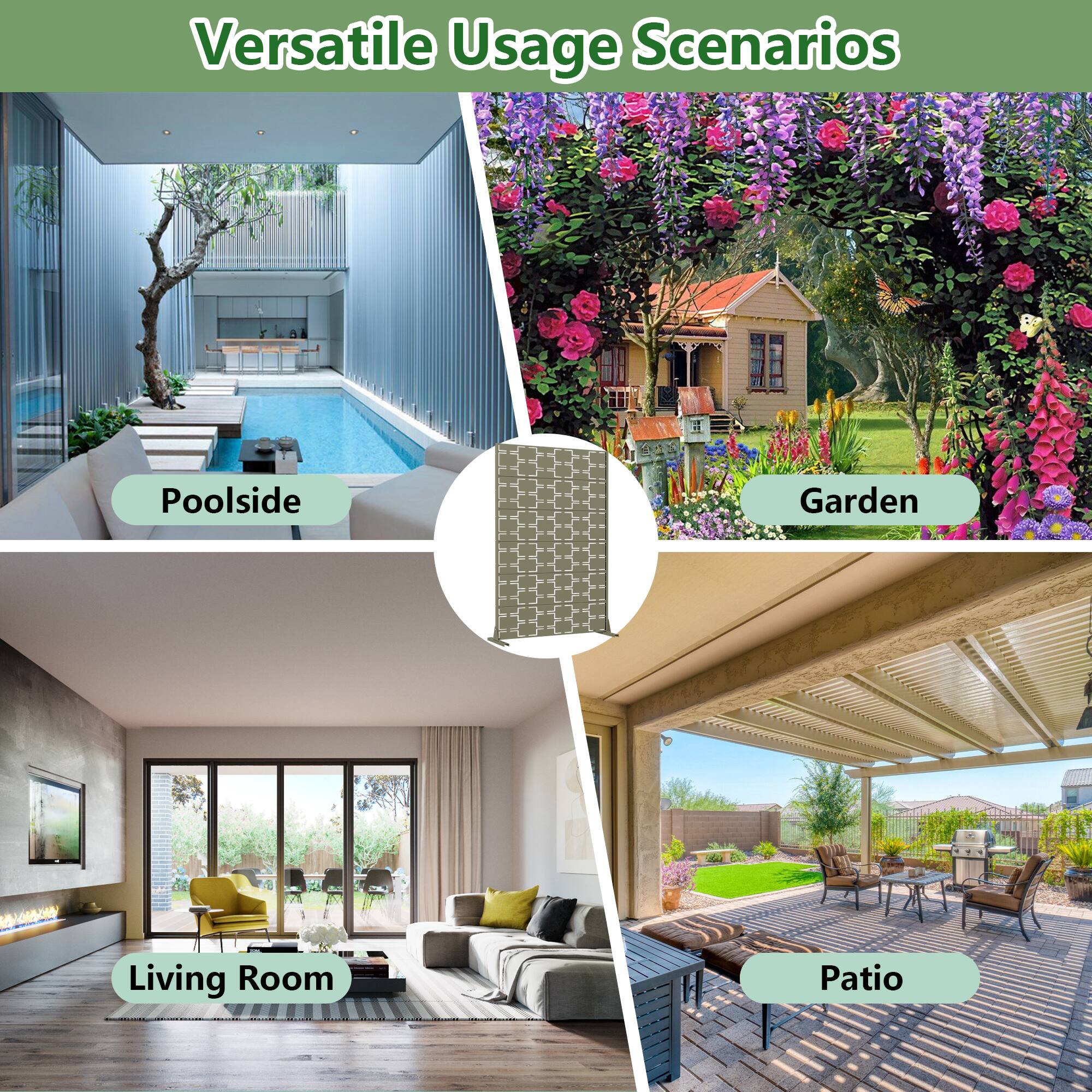 Versatile Usage Scenarios

- Poolsid
- Garden
- Living Room
- Patio