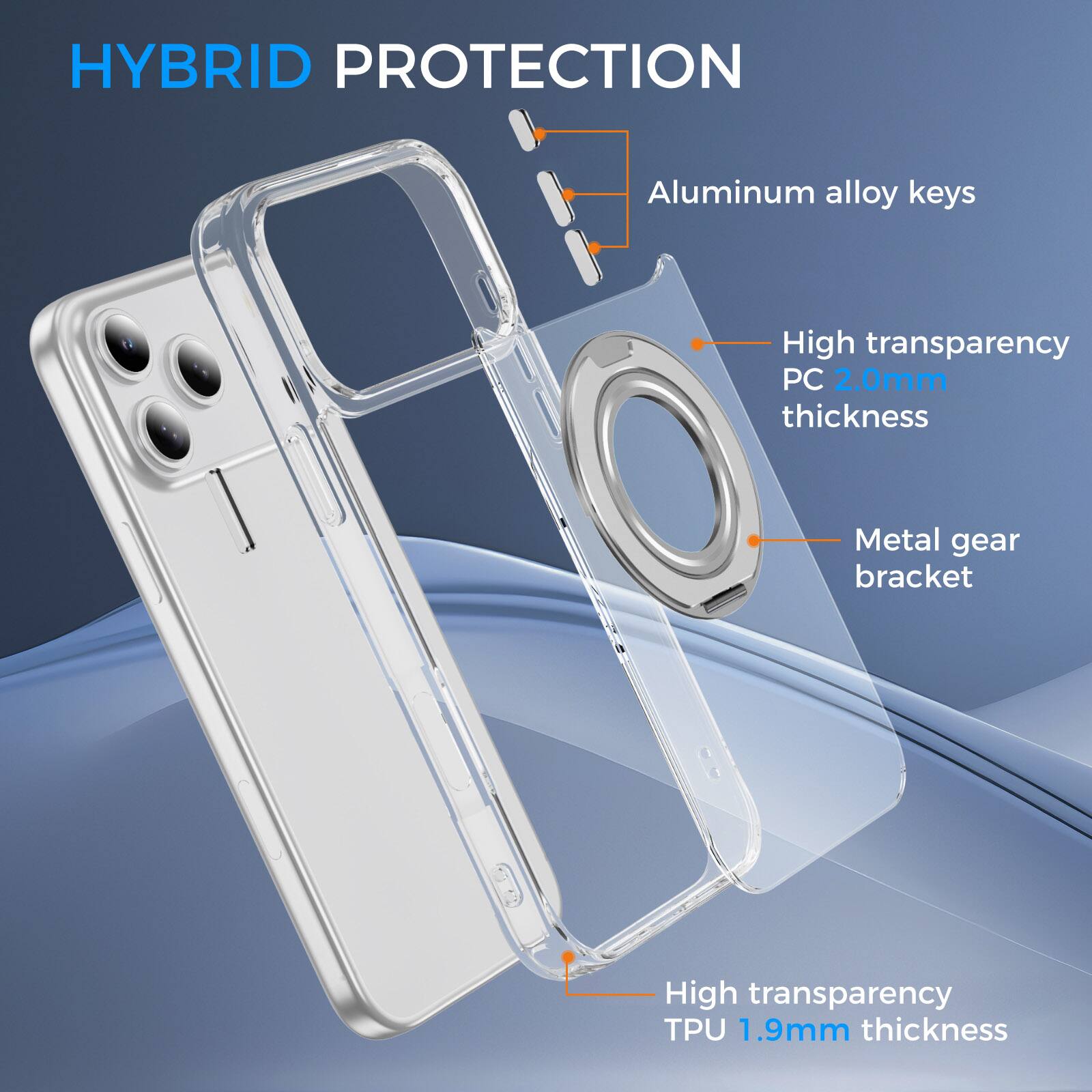Alpha Digital Full Protective iPhone 17ProMax Case w/ Magnetic