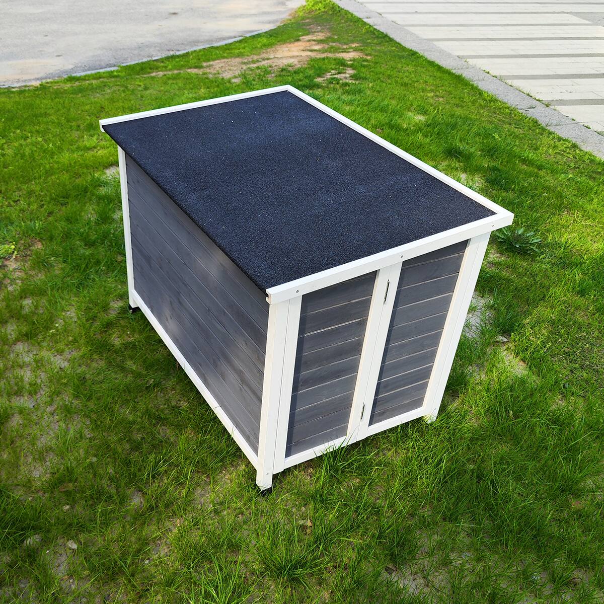 APRILSOUL Wooden Folding Dog House Outdoor Waterproof Dog Cage Indoor ...