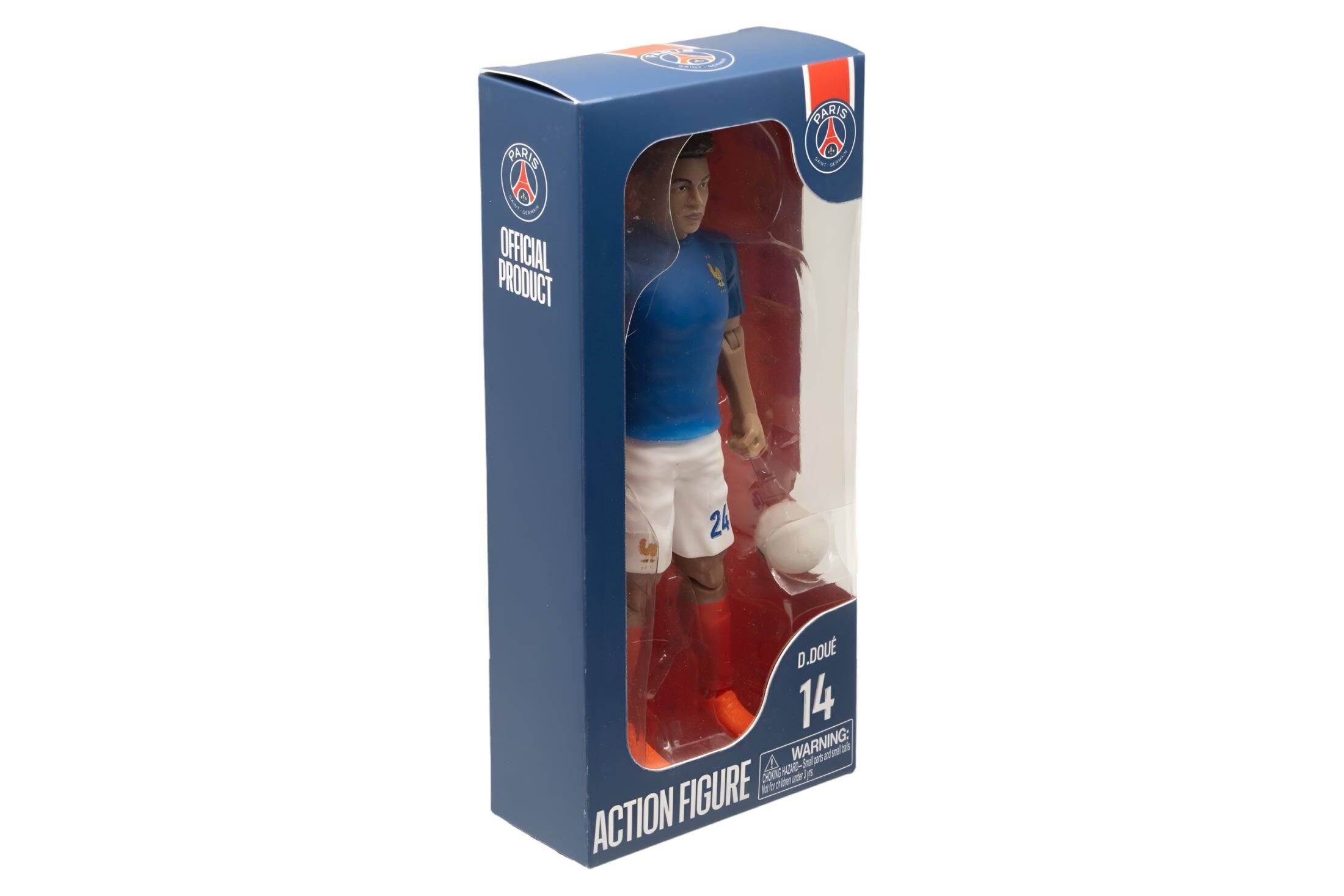 PARIS  
OFFICIAL PRODUCT  
D. DOUE  
14  
ACTION FIGURE  
WARNING:  
CHOKING HAZARD - Small parts. Not for children under 3 years.