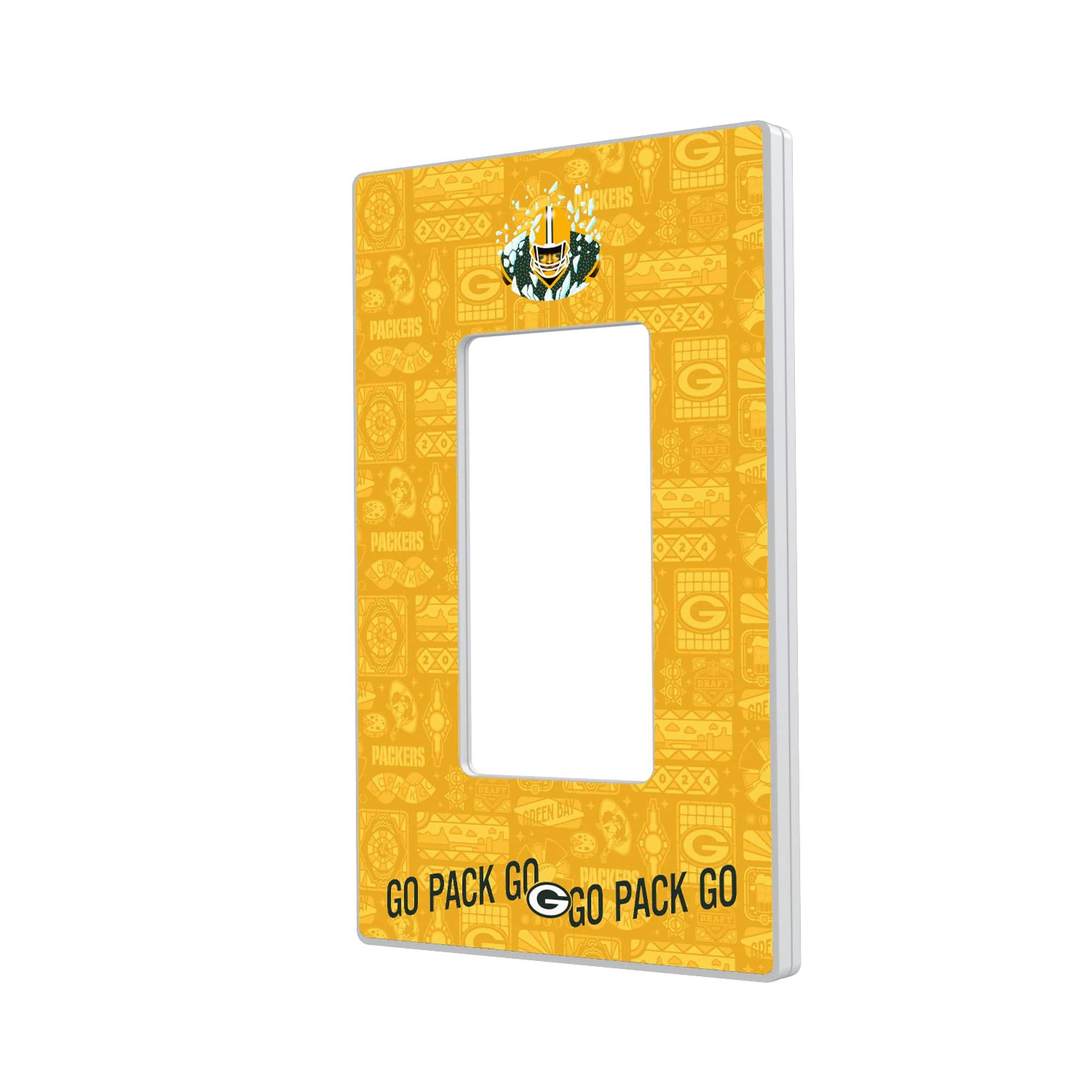 Keyscaper - Green Bay Packers 2024 Illustrated Limited Edition Single Rocker Light Switch Plate - White price history on PriceWatchPro