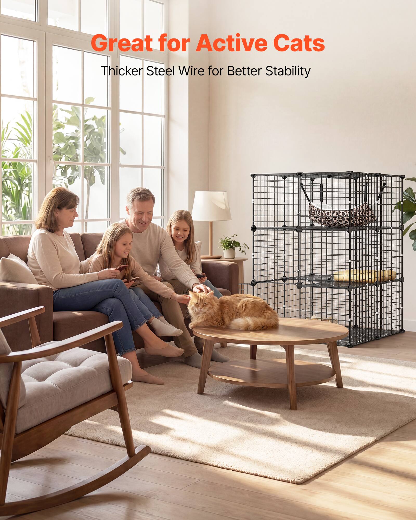 Great for Active Cats  
Thicker Steel Wire for Better Stability