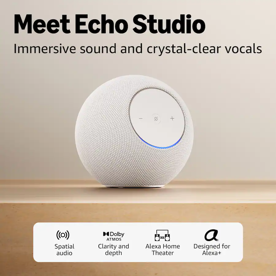 Amazon Echo Studio (newest model) our best Echo Studio yet, immersive ...