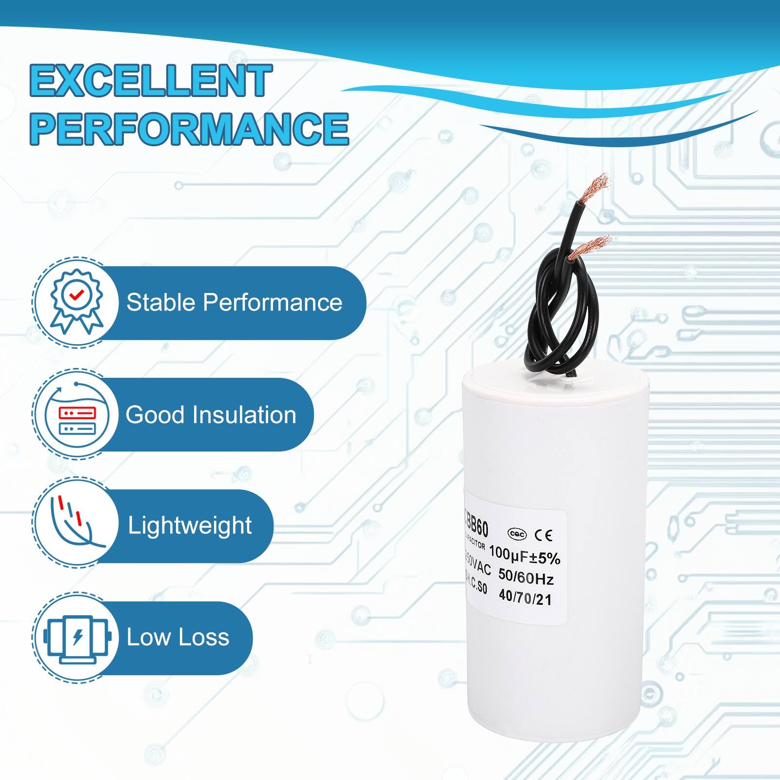 EXCELLENT PERFORMANCE

- Stable Performance
- Good Insulation
- Lightweight
- Low Loss

860 CSC CE NtO NAC 100F5% RCS 50 50/60Hz 40/70/21