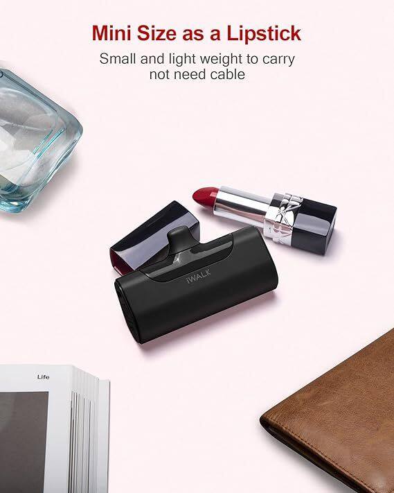 Mini Size as a Lipstick  
Small and light weight to carry not need cable