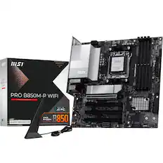MSI PRO B850M-P WIFI
AMD MOTHERBOARD
AMD RYZEN™ "9000 DESKTOP READY"
B850
AI PC
5.0 READY DRIVES AND M.2 (M.2) SUPPORT / 5G SUPPORT / DISCRETE GPU SUPPORT
