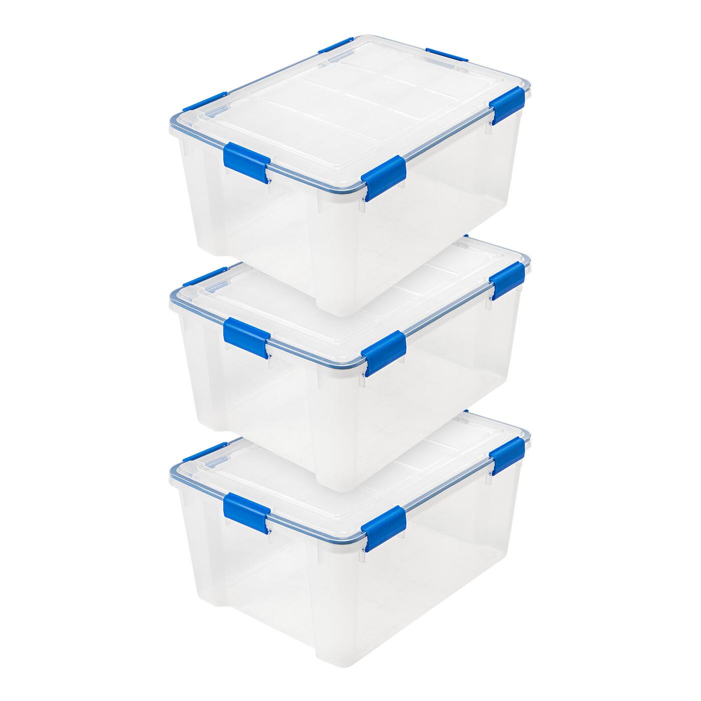 IRIS USA Storage Box with Gasket Seal Lid, Heavy Duty Moving Containers ...