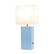 Angle. Lalia Home - Lexington Leather Base Modern Table Lamp with USB - Periwinkle.