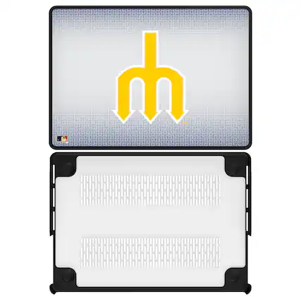 Front. Keyscaper - Seattle Mariners Linen MacBook Case - Pro 16 in - Multicolor.