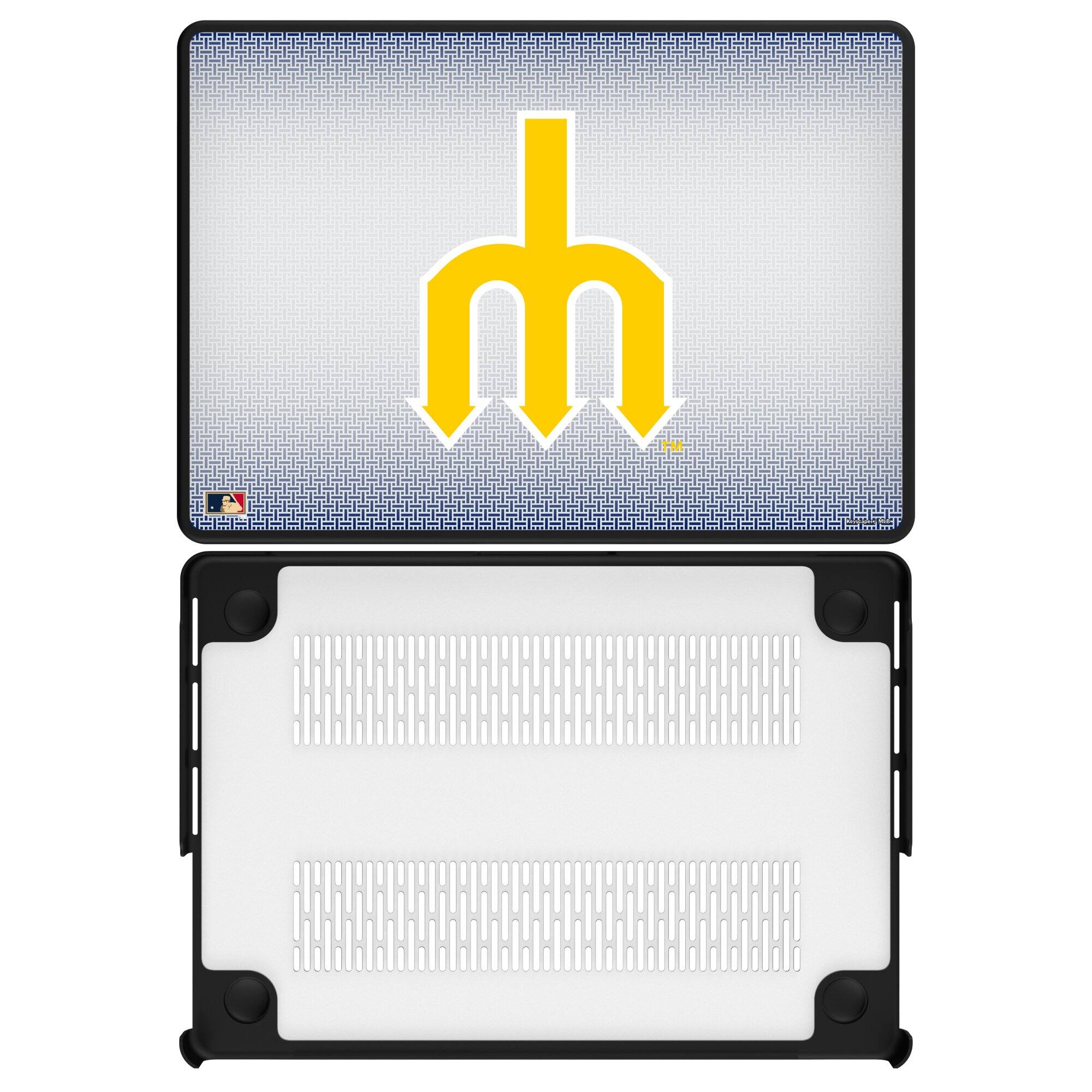 Front. Keyscaper - Seattle Mariners Linen MacBook Case - Pro 13 in - Multicolor.