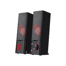 Front. REDRAGON - GS550 PC Gaming Speakers 2.0 Channel Stereo Enhanced Sound, Black - Black.
