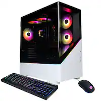 CyberPowerPC - Gaming Desktop - AMD Ryzen 7 9700X - NVIDIA GeForce RTX 5070 Ti 16GB - 32GB DDR5 - 2TB PCIe 4.0 SSD - White - Front_Zoom