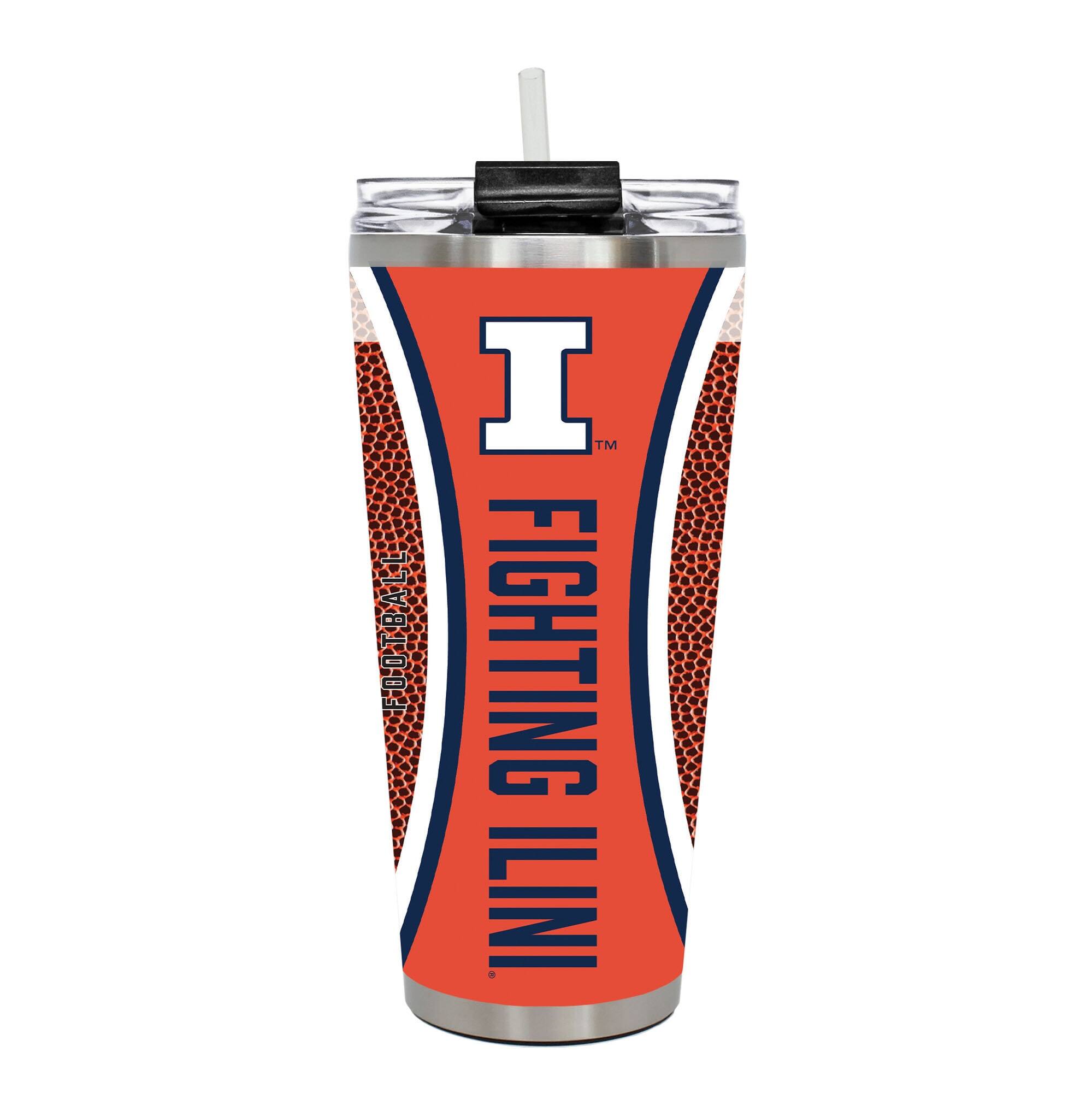 Great American Products - Illinois Fighting Illini 32oz. Big Slim Game Ball Travel Tumbler - Brown
