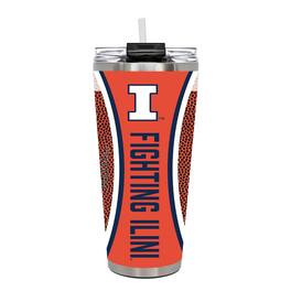 Great American Products - Illinois Fighting Illini 32oz. Big Slim Game Ball Travel Tumbler - Brown