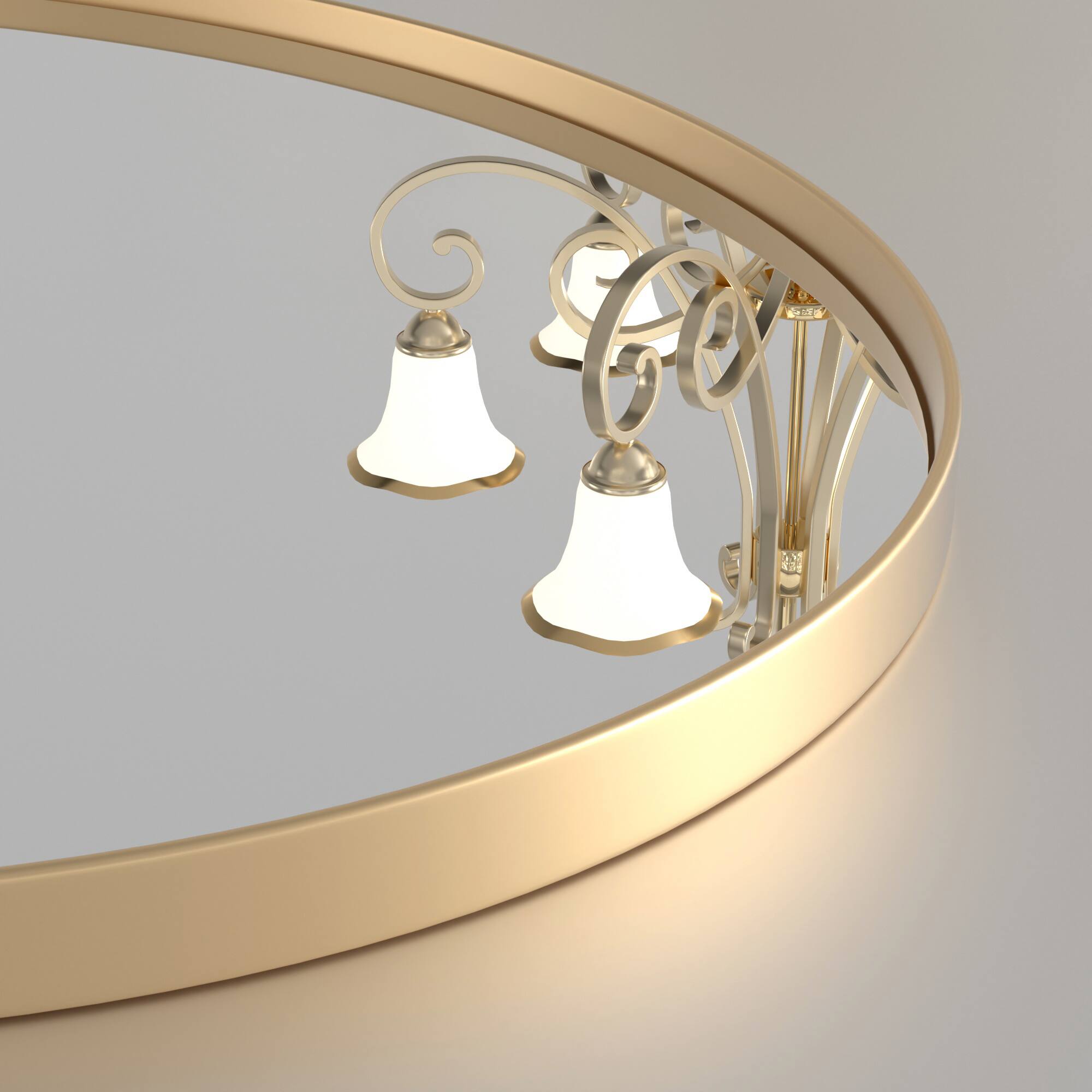 Alt View 9. PAIHOME - Rust-Resistant Oval Bathroom Mirror Iron Frame Wall Mirror, HD Glass & Easy Hang - Distortion-Free Vanity Mirror - Gold-24x36 Inch.