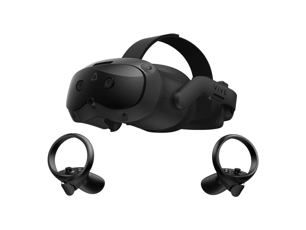 Alt View 1. HTC - HTC VIVE Focus Vision VR Headset with Controllers, Business Edition, Bundle with Streaming Kit - Black.